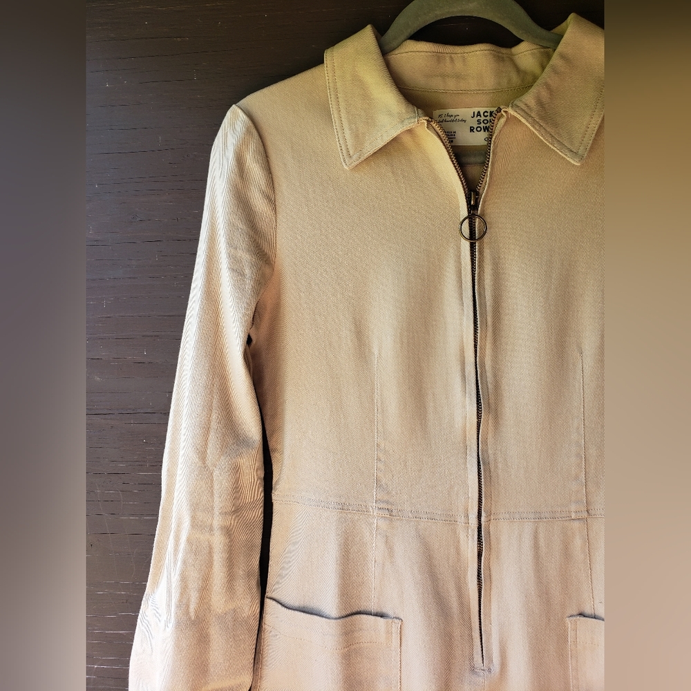 Jackson Rowe Cream / taupe zipper jumpsuit - Picture 5 of 13